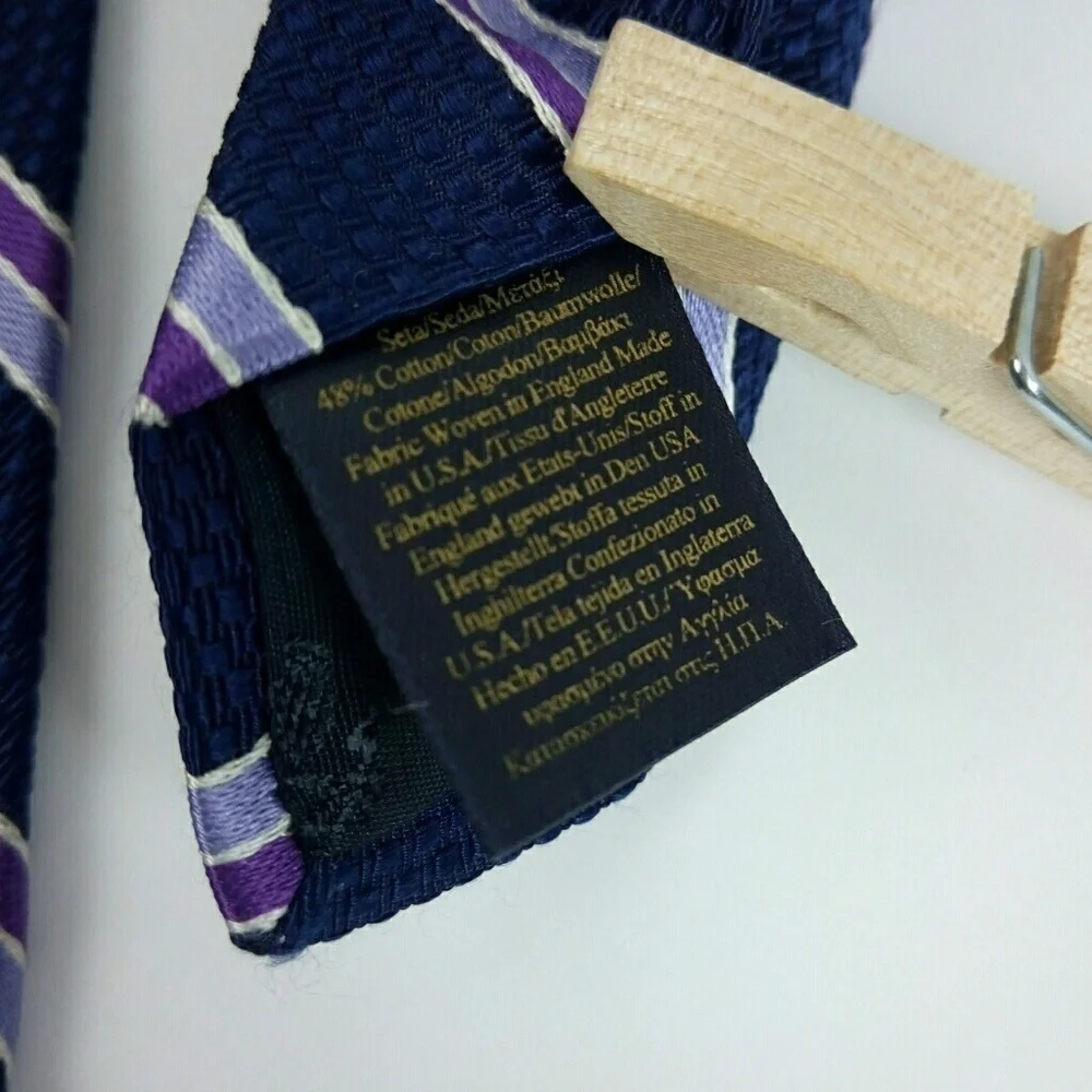Brooks Brothers Irregular Silk Blue Stripe Tie